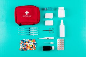 What should be in a driver’s first aid kit?